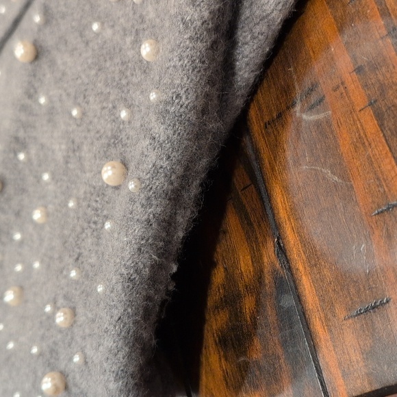 Zara Pearl Knit Bomber Sweater Zip Up - Picture 13 of 13